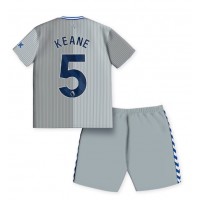 Everton Michael Keane #5 Tredjedraktsett Barn 2023-24 Kortermet (+ Korte bukser)